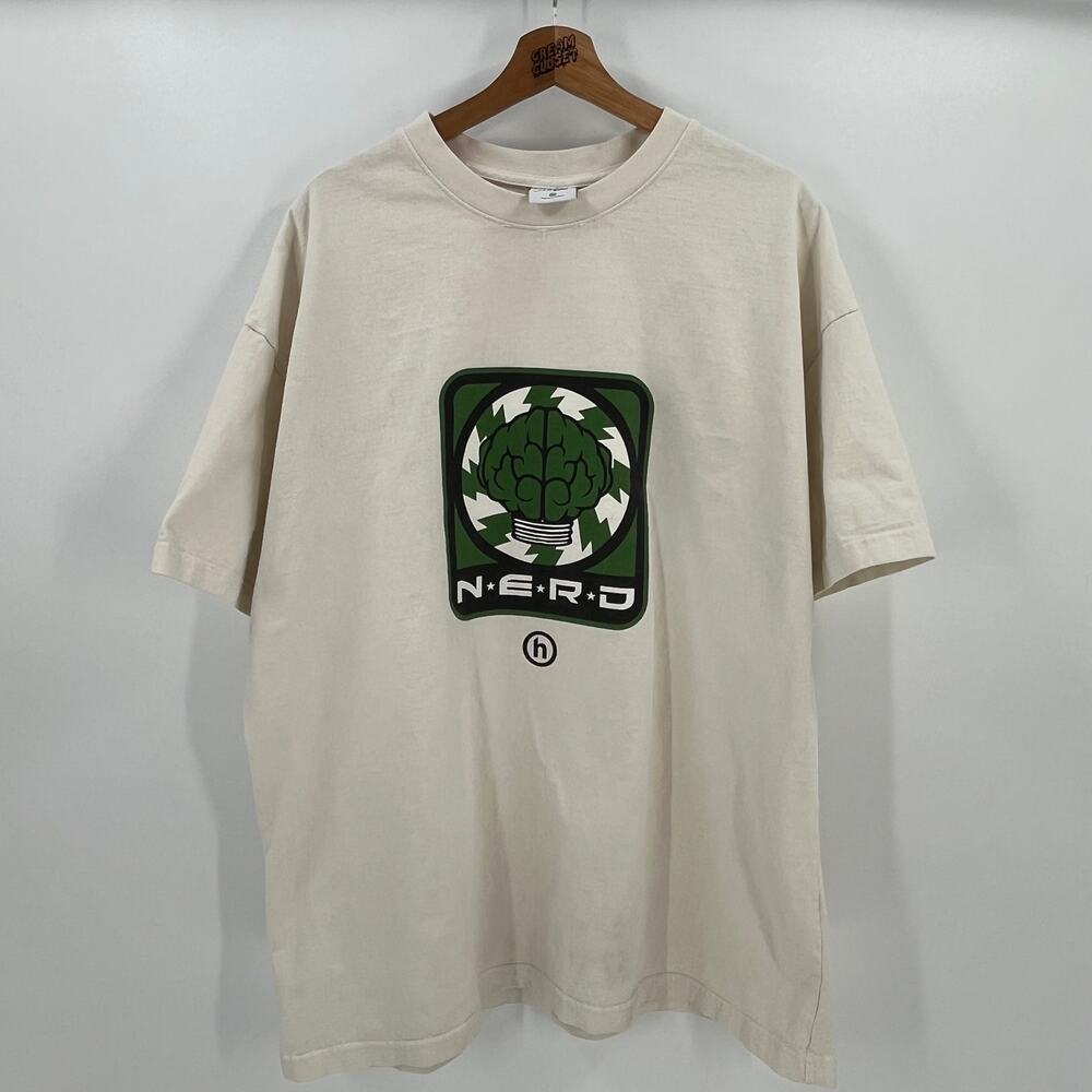 Hidden NY NERD N.E.R.D. Pharrell Neptunes Brain Logo Tour Merch Tee XXL